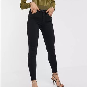 Topshop Jaime Black Jeans US 6 PETITE
